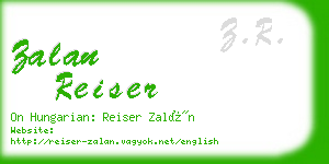 zalan reiser business card